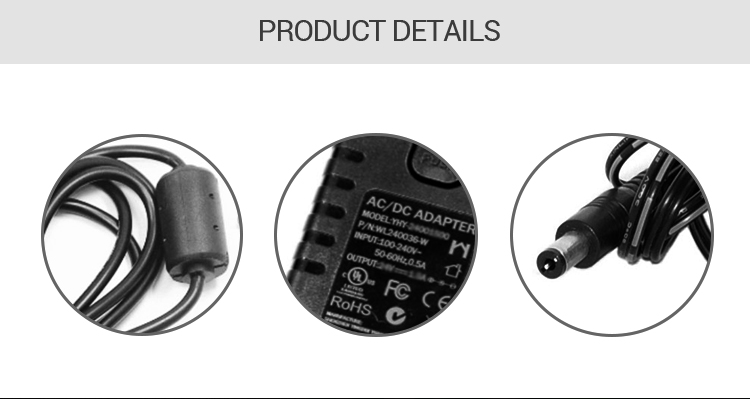Interchangeable 12V 2000MA 24W Switching Power Supply Adapter With 3 Years Warranty