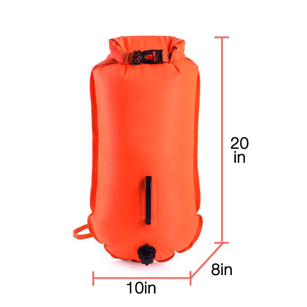 Outdoor Sail pull Inflatable floating dry bag,Open Water Floating buoy for swimming