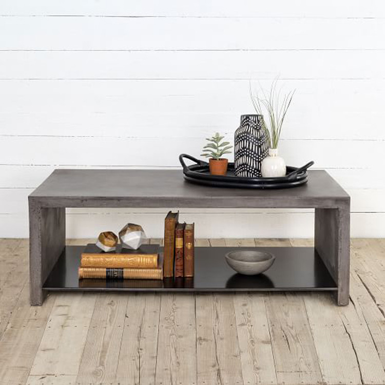 Home Furniture Modern Living Room Concrete Table White Round Concrete Coffee Table