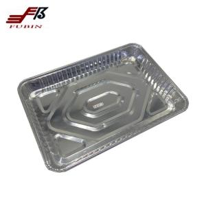 China BBQ Cookie Rectangular Foil Trays 1400ml Great Thermal Conductivity wholesale