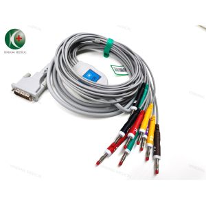 China Compatible Schiller DB15 Ekg Cable 10leads Banana 4.0 IEC wholesale