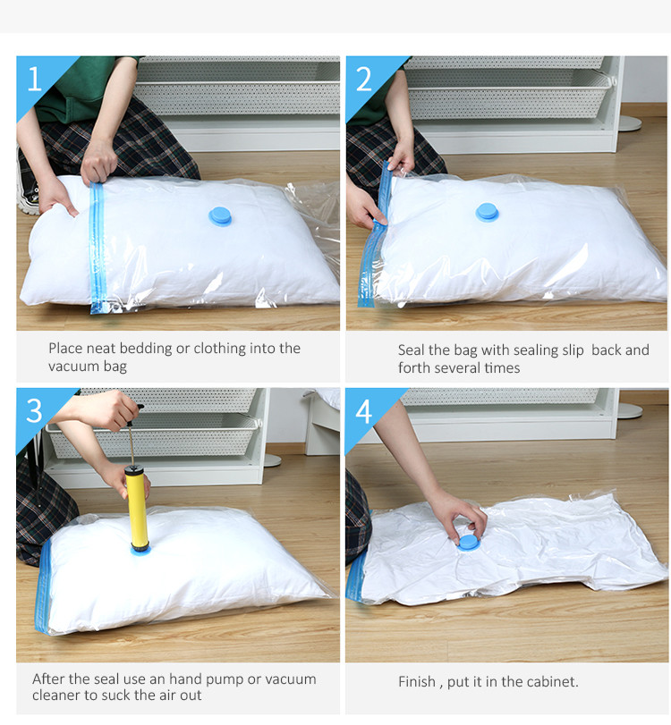 PA RoHS Space Saver Vacuum Seal Bags , 40x60cm Vacuum Sealed Storage Bags For Bedding