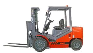 China Isuzu Engine Stand Up Taylor Forklift 4 Ton Fork Width 130mm Red Yellow wholesale