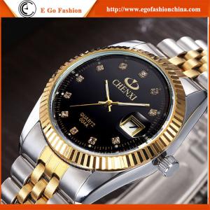 China 004A Gold Watch Luxury Stainless Steel Watches for Man Unisex Women Watch Quartz Watches wholesale