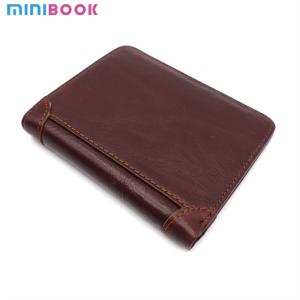 China Extra Capacity Genuine Leather Men's Wallet Short RFID Blocking Luxury Trifold Bifold wholesale