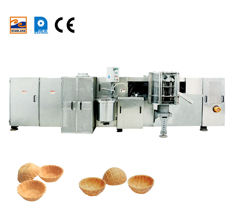 Commercial Ice Cream Waffle basket Maker Automatic Rolled Sugar Cone Baking Machine