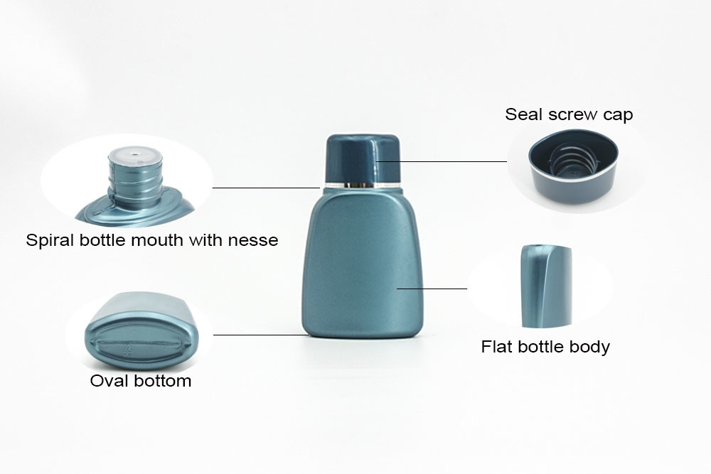 120g 130ml HDPE Flat Body Lotion Bottle For Face Cleaning Cream