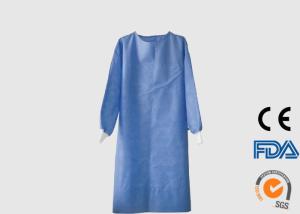 China CE Certificate Medical Isolation Gowns , Blue Disposable Aprons 120*140cm wholesale