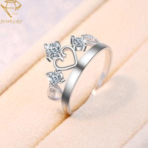 China AAA Cubic Zirconia Personalized Rings Crown Shape Queen wholesale