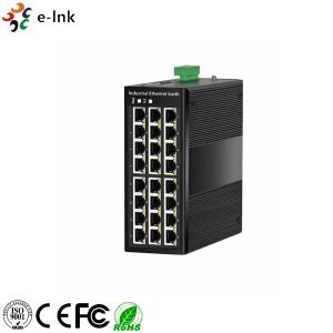 China Gigabit DIN Rail Ethernet Fiber Optic Switch Industrial Managed 24 Port 10/100/1000Mbps wholesale