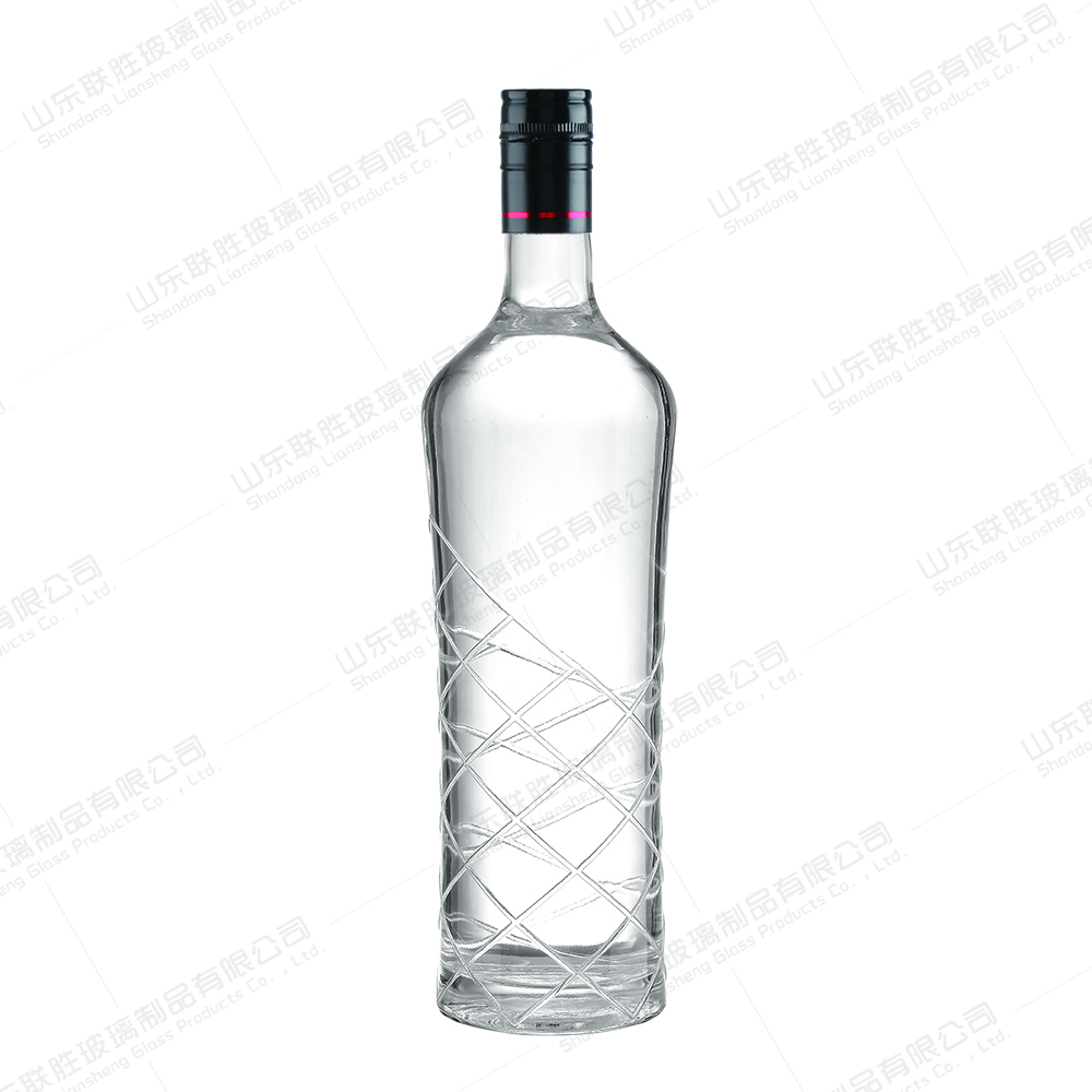 Clear Champagne Sparkling Wine 500ml Glass Bottle with Hot Stamping Surface Handling