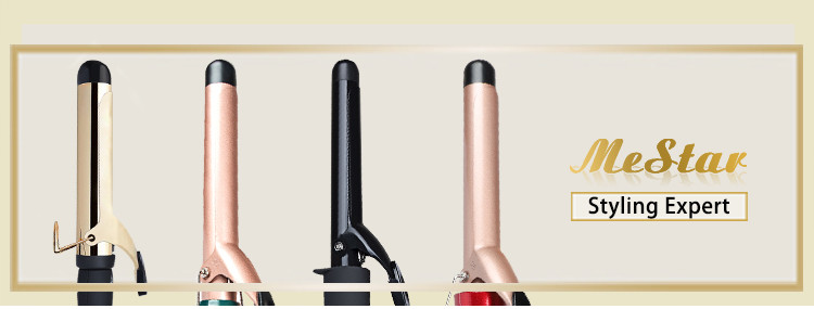 Professional LCD Hair Curling Wand 140F - 450F Temperature Control Titanium