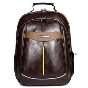 China Water Resistant Brown Leather Backpack , Softback Leather Rucksack Bags wholesale