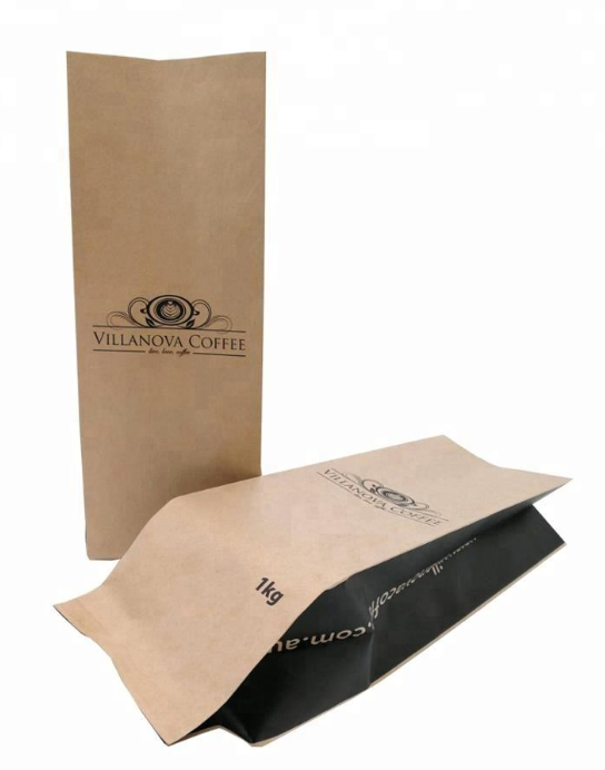 Recyclable Kraft Gusset Bags Adjustable Capacity Storage Paper Bags