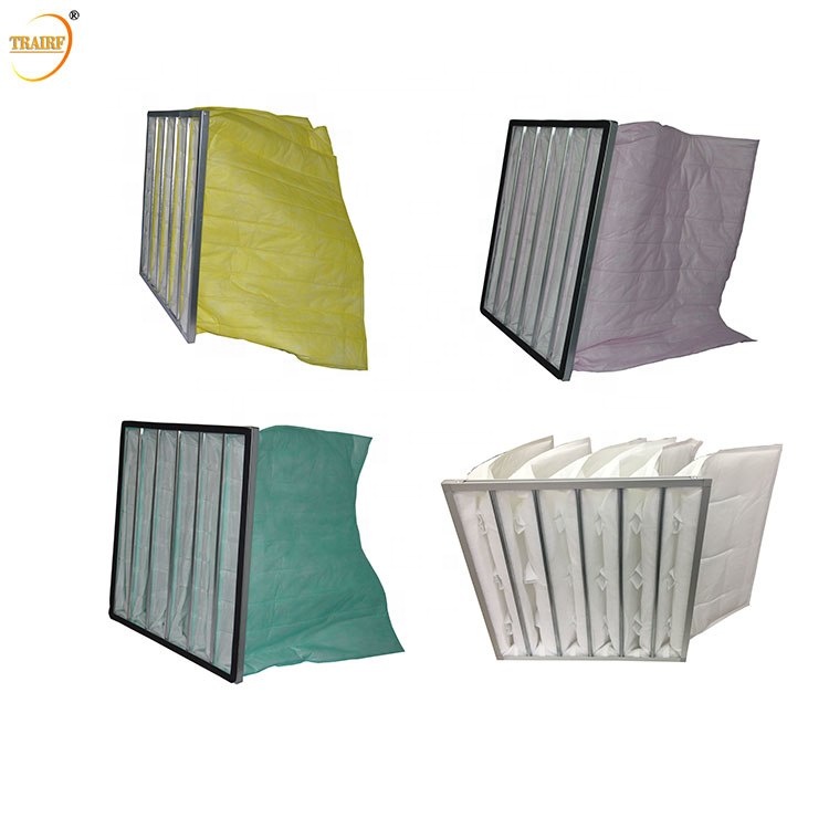 V Shape Pocket AHU Air Filter Pocket Bag Air Filter G4 F5 F6
