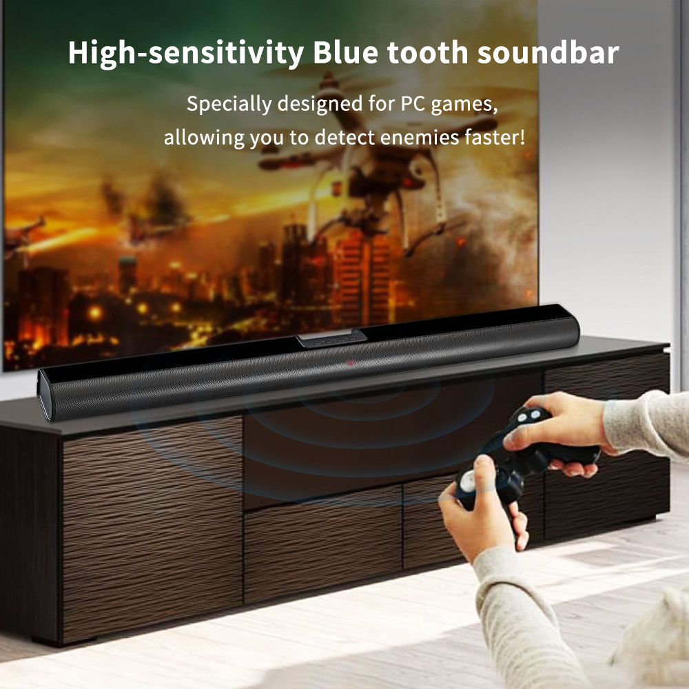 2000mAh Bluetooth TV Soundbar Speaker Wireless Audio Soundbar 2.0ch Design
