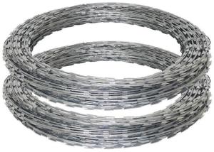 China BTO-22 450mm coil diameter galvanized concertina barbed wirecross razor wholesale