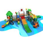 Fiberglass Colorful LLDPE Spray Park Equipment Galvanized Steel