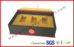 Luxury Foil in gold rigid board gift packing boxes , soft velvet holder