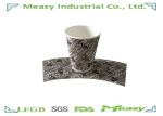 Ripple Paper Cups For Hot Drink With Good Insulation Black , Yellow Color