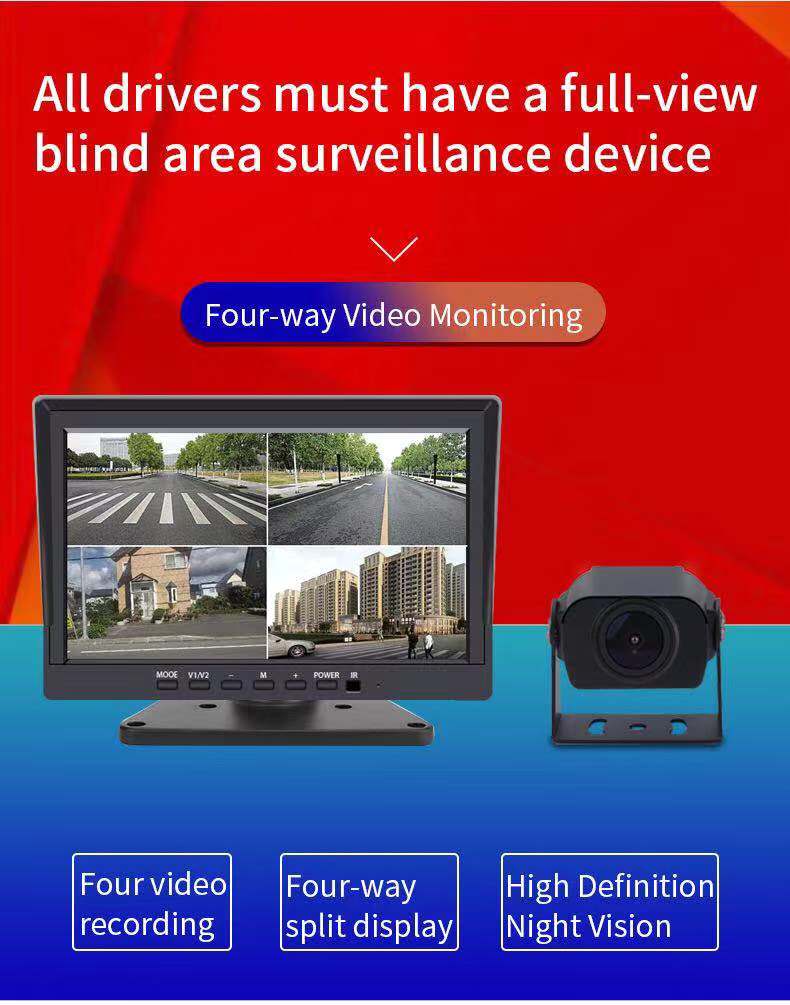 Truck G Sensor 2K DVR Dash Cam Monitor Rearview Mirror Car Recorder
