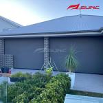 Aluminum Roof Pergola Motorized Panel Track Blinds Wind Proof