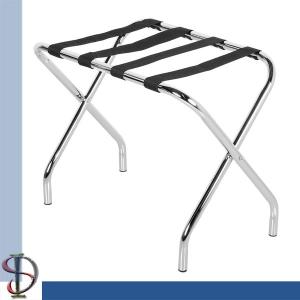 China Folding Round Tube Luggage Rack / Hotel Chrome Luggage Rack / Heavy-duty Luggage Stand / Bedroom Luggage Stand wholesale