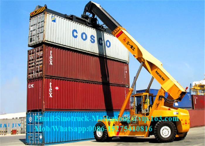 45T Port Handling Equipments Kalmar Fantuzzi Container Reach Stacker Dana Gearbox