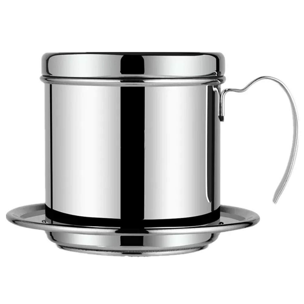 Stainless Steel Coffee Drip Brewer Reusable Phin Infuser Strainer Pot