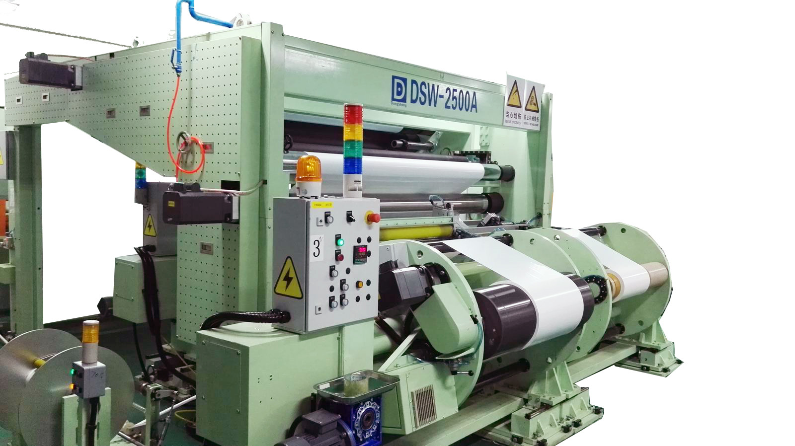 Digital PLC Control 3 Phase 650mm Roll Rewinding Machine , Slitter Rewinder Machine