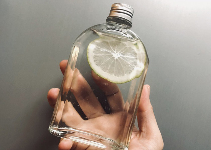 Flat Square Glass Juice Bottles 100ml 200ml 350ml Customized Logo