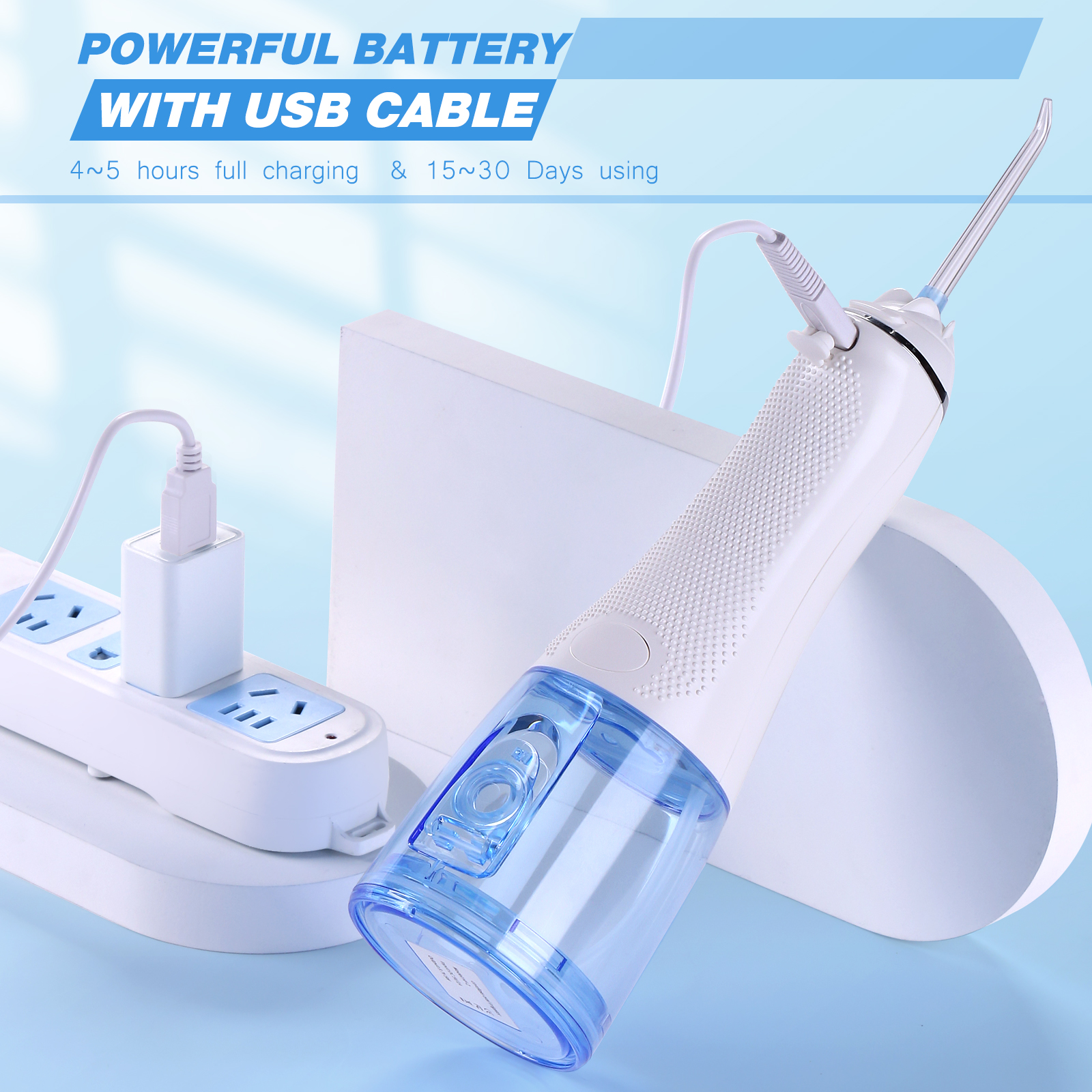 Home Travel Dental Floss Water Flosser with Ipx7 Waterproof Electric Teeth Whitening