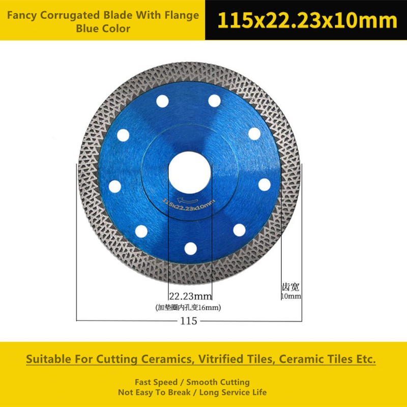 Ceramics 115mm Diamond Cutting Disc , 1.6mm Wet Dry Diamond Blade