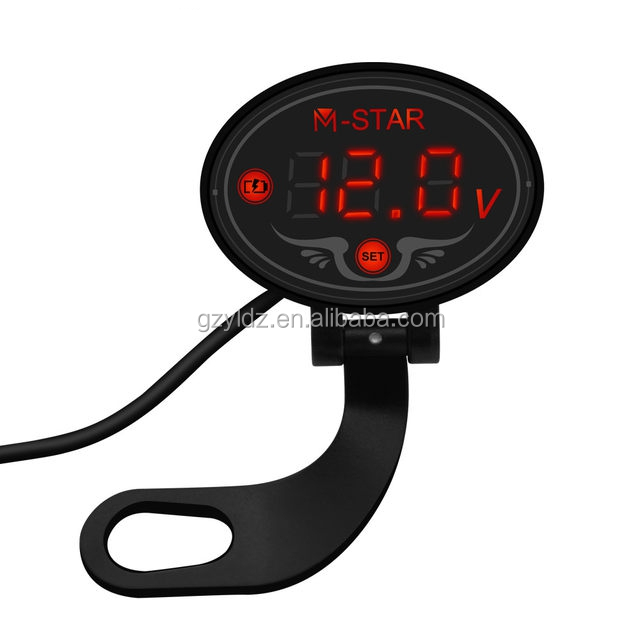 ABS 12v Digital Voltmeter Display , OEM Motorcycle Voltage Gauge