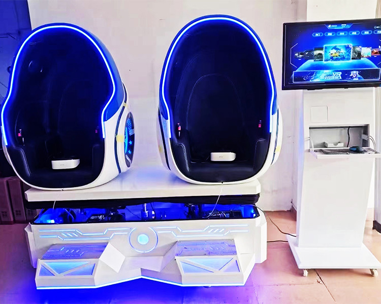 Direct selling high-quality virtual reality simulation amusement equipment 2 seats 9d 360 vr cinema sports egg chair