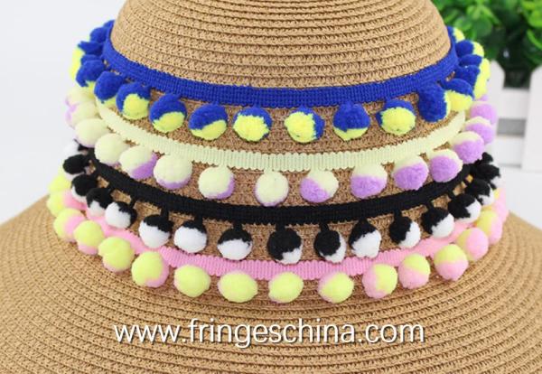 Machine producing OEM wholesale beautiful fabric drapery trimmings beaded pom