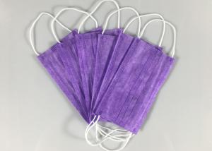 China Nonwoven Purple Civil Triple Layer Earloop Face Mask wholesale
