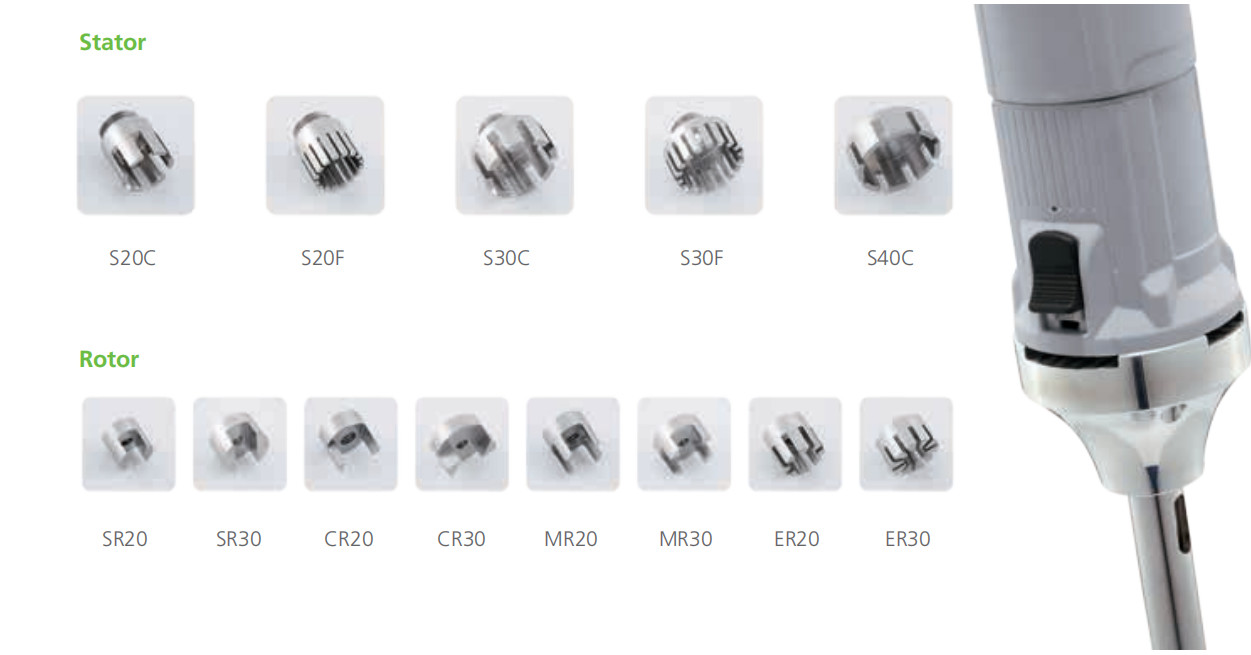 Mini High Shear Mixer Portable Handheld Homogenizer 8000-30000rpm For Polymerization Reaction