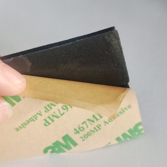 Black INOAC poron Foam LE-20 High Rebound 6.0mm Rubber Backed Foam