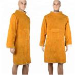 Durable Cow Leather Welding Clothes Long Coat Apron Protection Clothes PPE