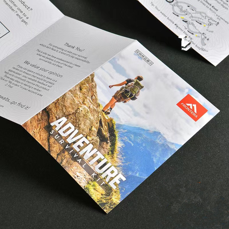 Brochure Instructions Custom Color Printing Fold Featuring LOGO Spot UV Manufacturer