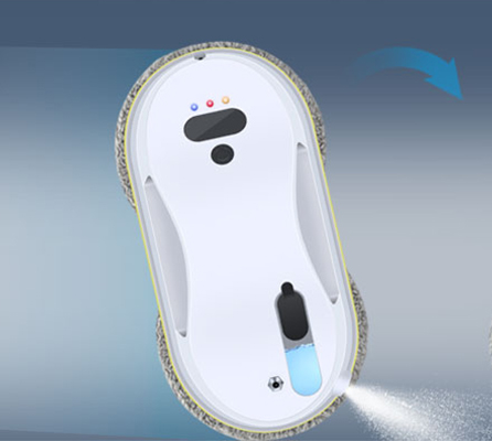 App-Controlled Portable Cordless Glass Cleaning Robot for Window Washing in Household