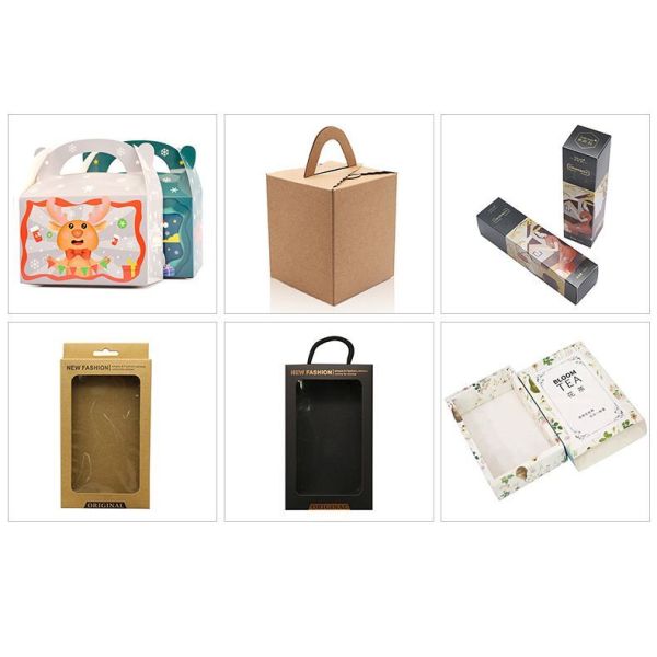 Kraft Foldable Christmas Gift Box Packaging For Chocolate Cake Bakery Dessert Food Stock