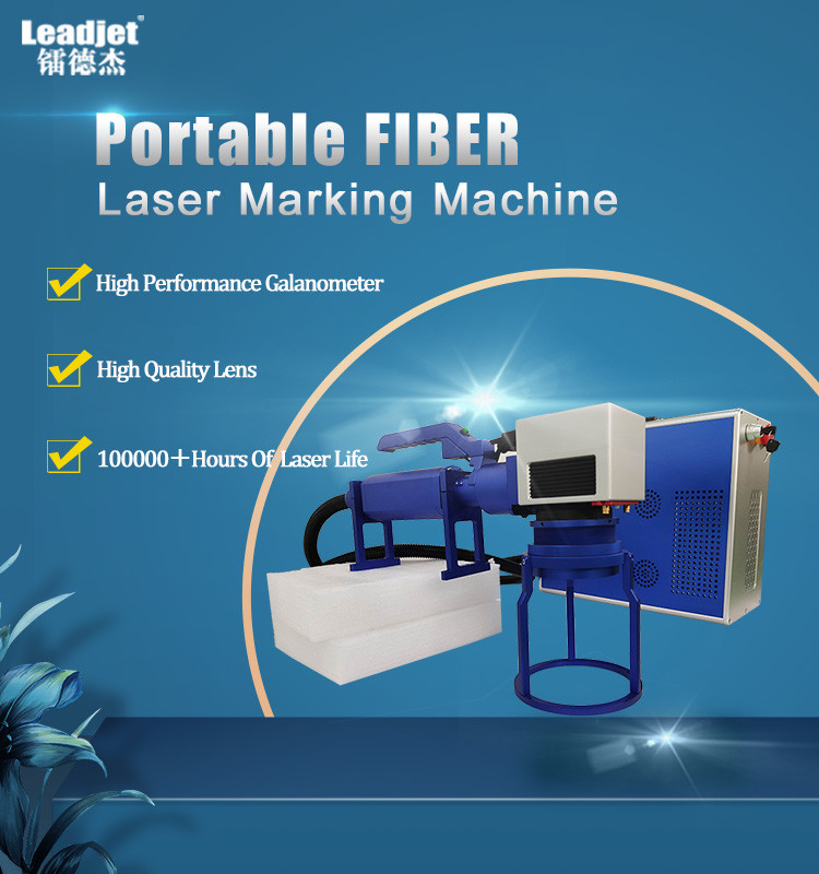 Handheld 50w Raycus Fiber Laser Marking Machine 10.6um Wave Lenth
