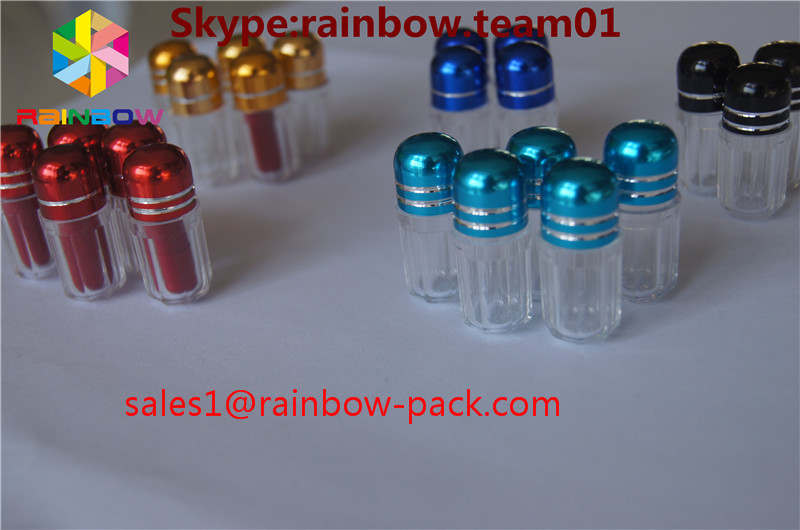 Pill packaging capsule contianer with metal cap sex pill packaging capsule bottle with printed cap sex capsule packaging