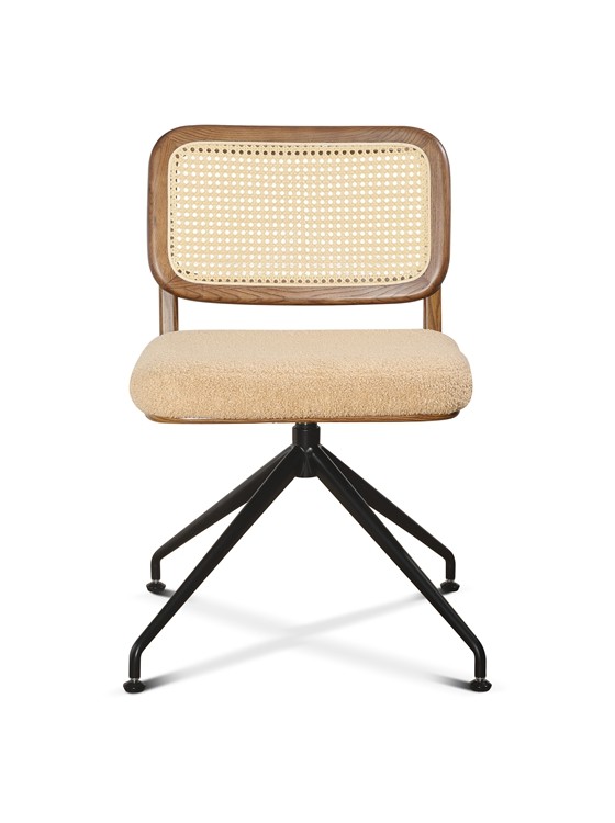 0.099CBM White Executive Desk Rattan Computer Chair 72 X 30 X 50 Cm 4 STAR