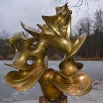 Bronze Sun Wheel Sculpture - Medium Size