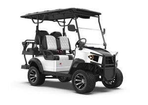 China Lifted Black White Cool Electric Golf Cart With Disc Brake And Lithium Battery Max Speed 35km/H Road Legal wholesale