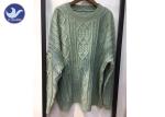 Korean Stylish Crew Neck Cable Knit Cardigan , Big Loose Winter Wool Jumpers