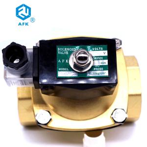 China 2 Inch Water Brass Lpg Shut Off Solenoid 24v Pilot Normal Temp wholesale
